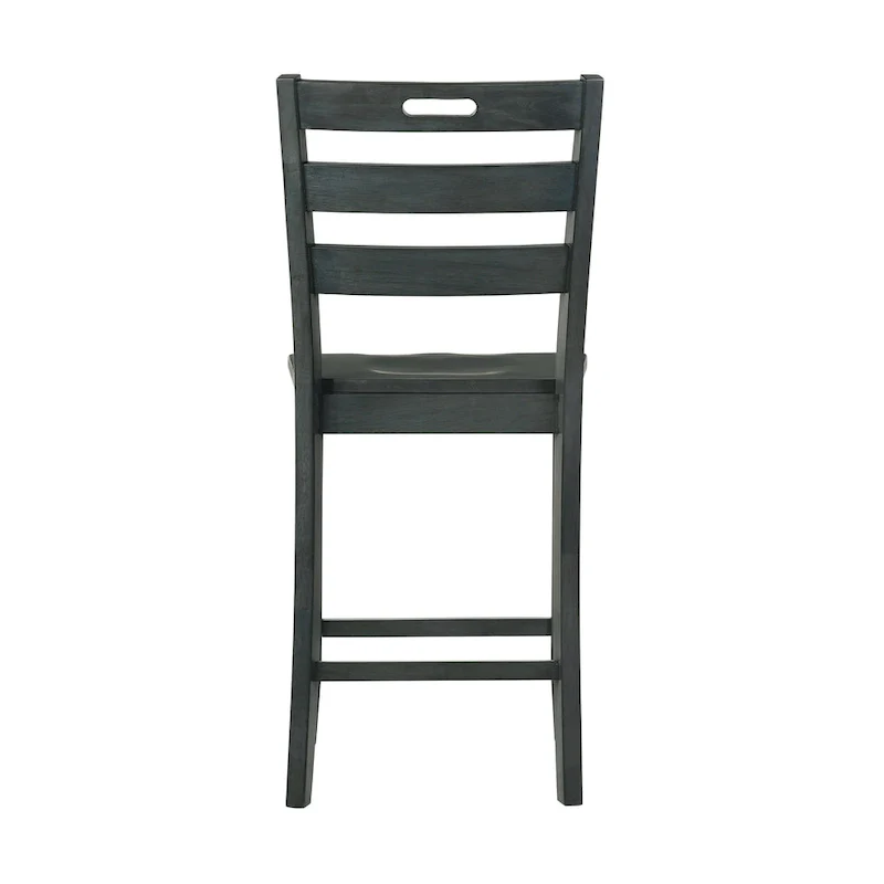 Rangel Rustic Wood Ladder Back Counter Height Chairs by Furniture of America (Set of 2)