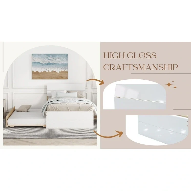 Modern Twin Bed Frame With Trundle