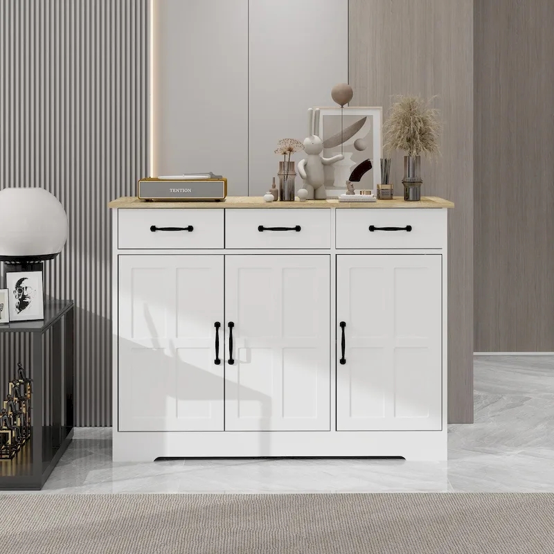 Cabinet storage tableware cabinet- white