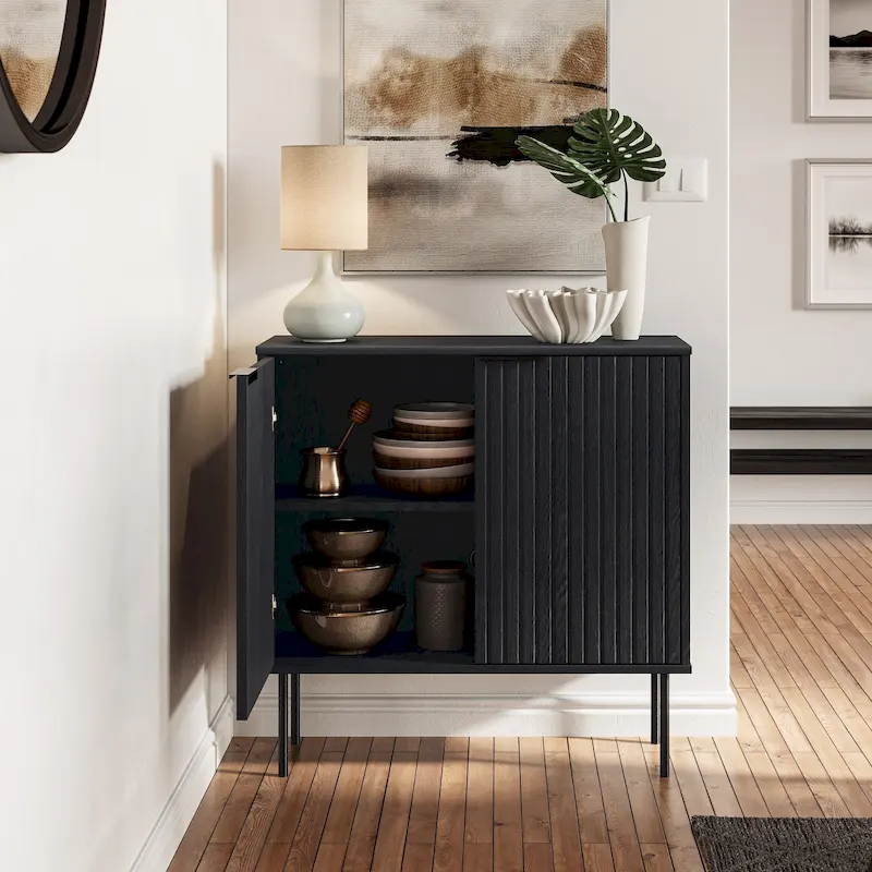 2-Door Sideboard Buffet Cabinet, Living Room & Dining Room Storage, Modern Style