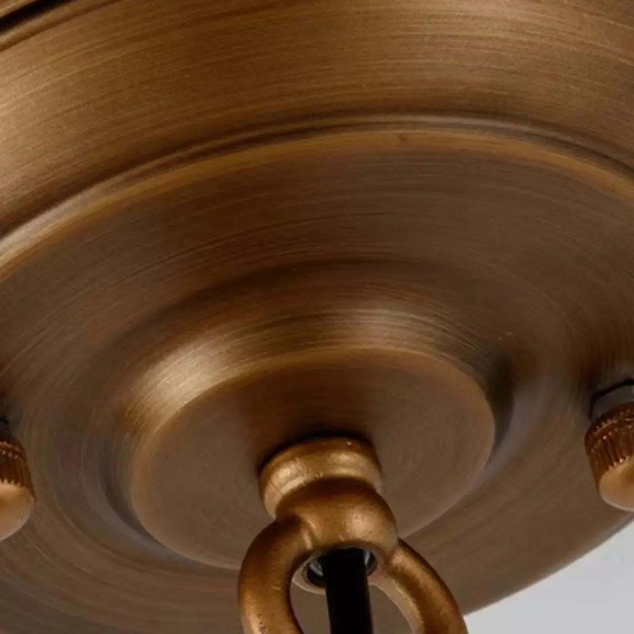 America Country Ring Fabric Lampshade Black Chandelier