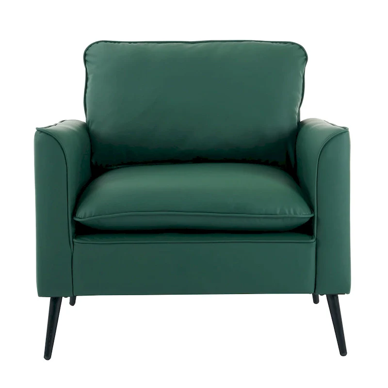 Cat paw leather upholstered sofa 1PC Cream White