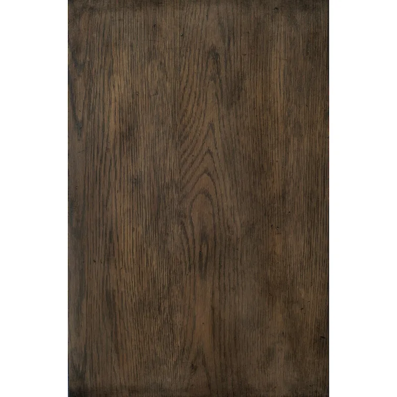 Nightstand of 3 Drawers Brown Oak Finish 1pc