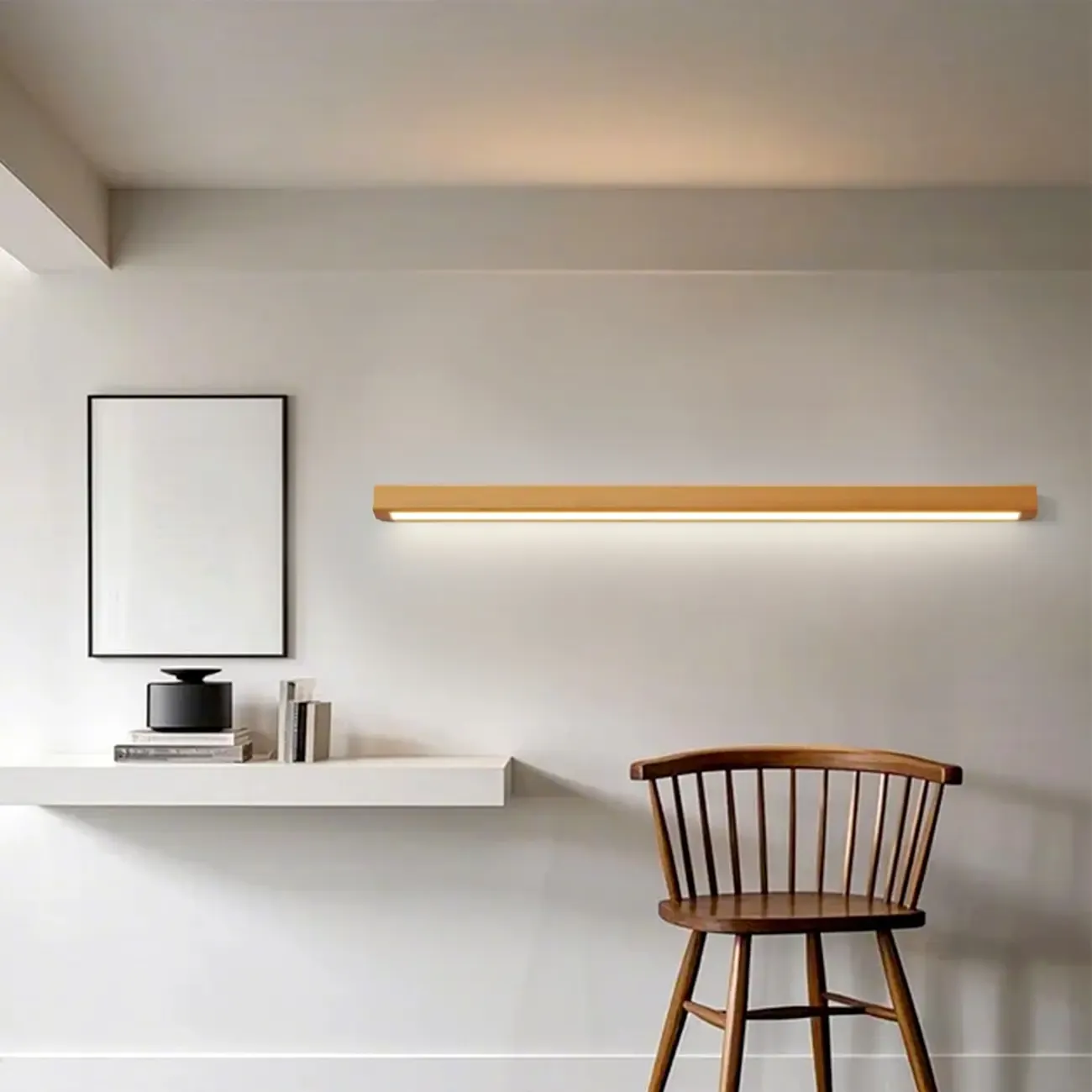 Modern Wood LED Bathroom Vanity Light 3-Gear Dimming