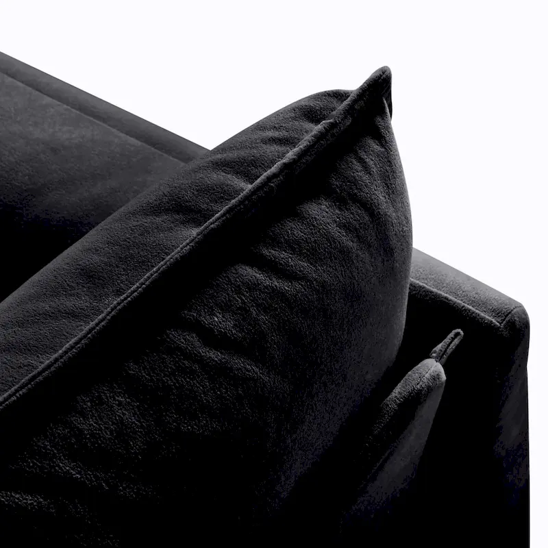 2-Piece 75.59  Chenille Cloud Loveseat Sofa Set with Deep Seat and 4 Pillows