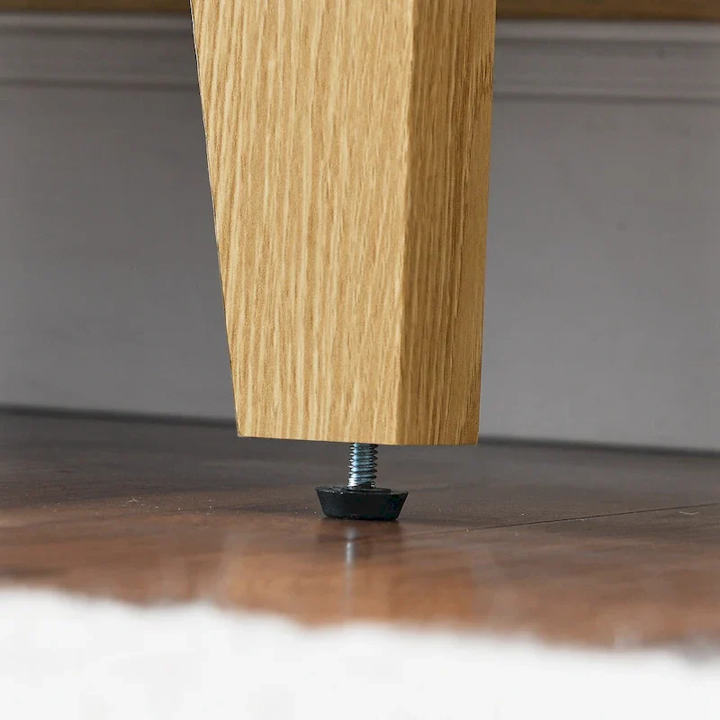 6-Drawer Dresser with Rattan Weave Fronts - Wood - 56 Inch