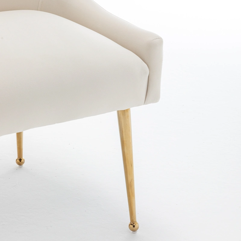 SEYNAR Velvet Upholstered Dining Chair Set of 6, Modern Glam Armless Side Chair