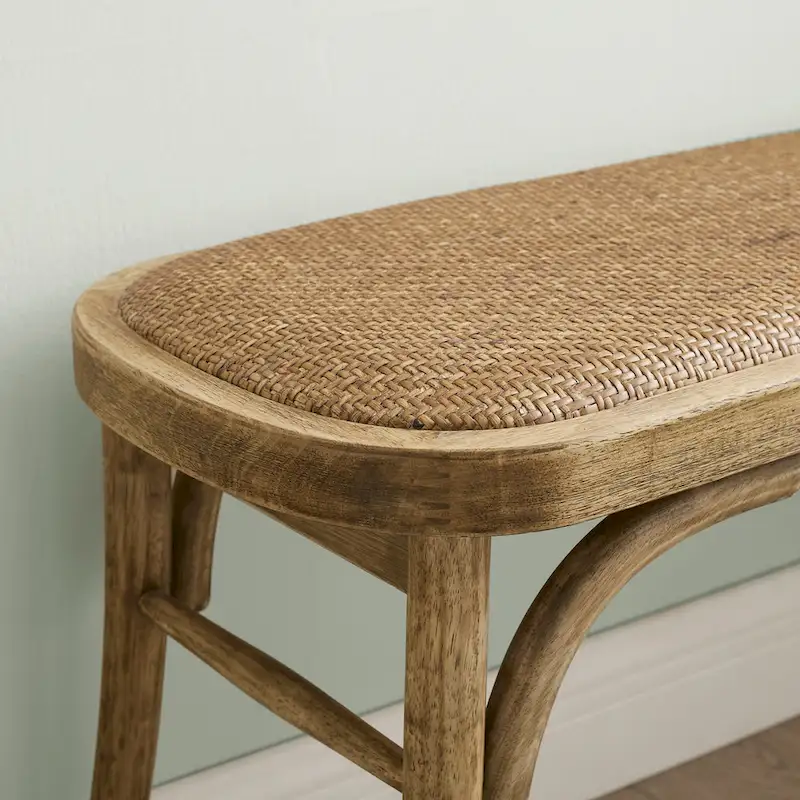 Bernsley Bentwood Rattan Dining Bench