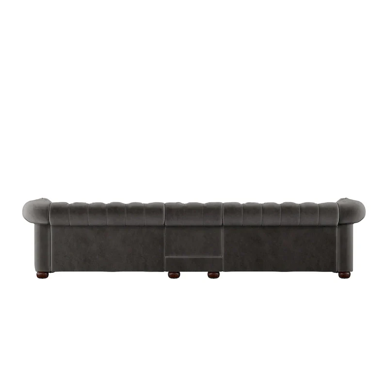 Knightsbridge Grey Extra Long Chesterfield Sofa by iNSPIRE Q Artisan