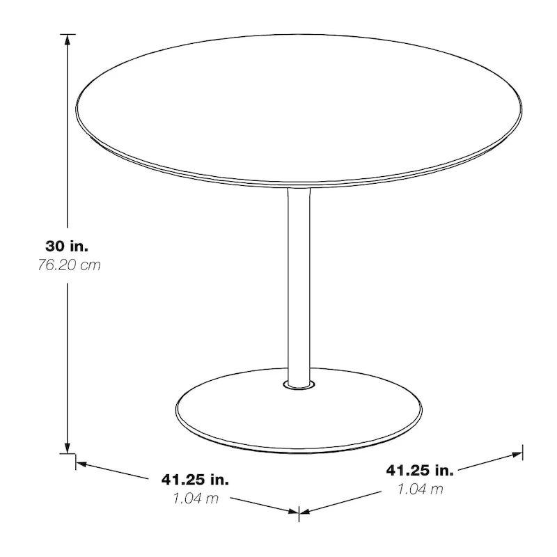 41.25 x 41.25 Flower Round Dining Table