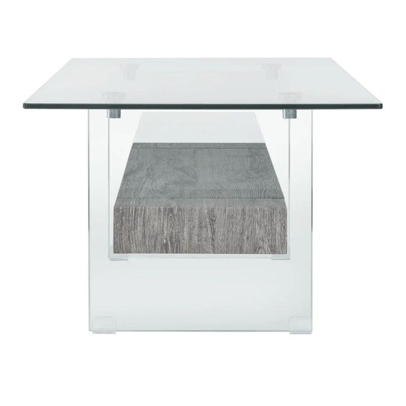 Modern Glass Coffee Table - 43.3 x 23.6 x 16.5