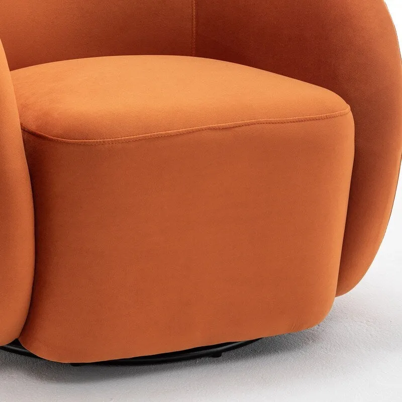 SEYNAR Modern Glam Velvet Upholstered 360 Degree Swivel Accent Armchair Set of 2