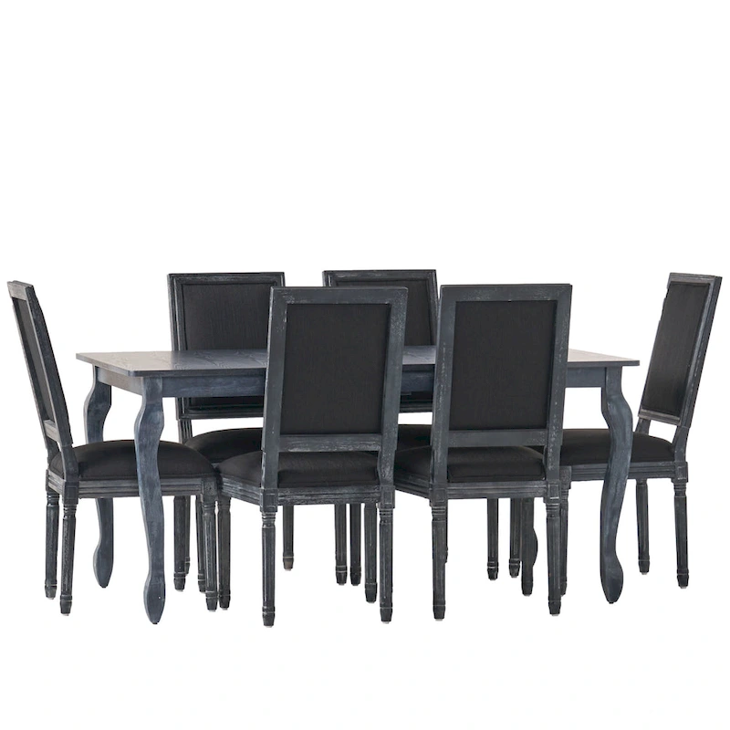 Regan Upholstered Expandable 7 Piece Dining Set by Christopher Knight Home