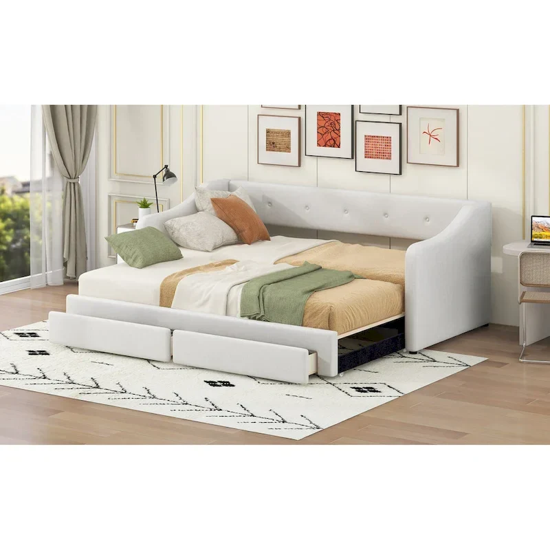 Twin XL to King Daybed with Drawers