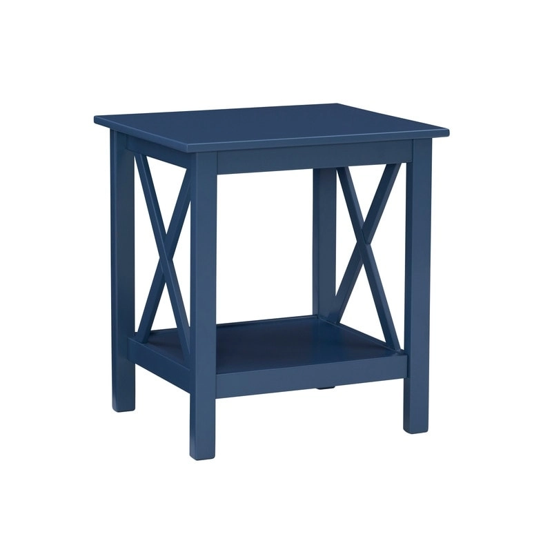 Ripplewood Farmhouse X-Base Side End Table