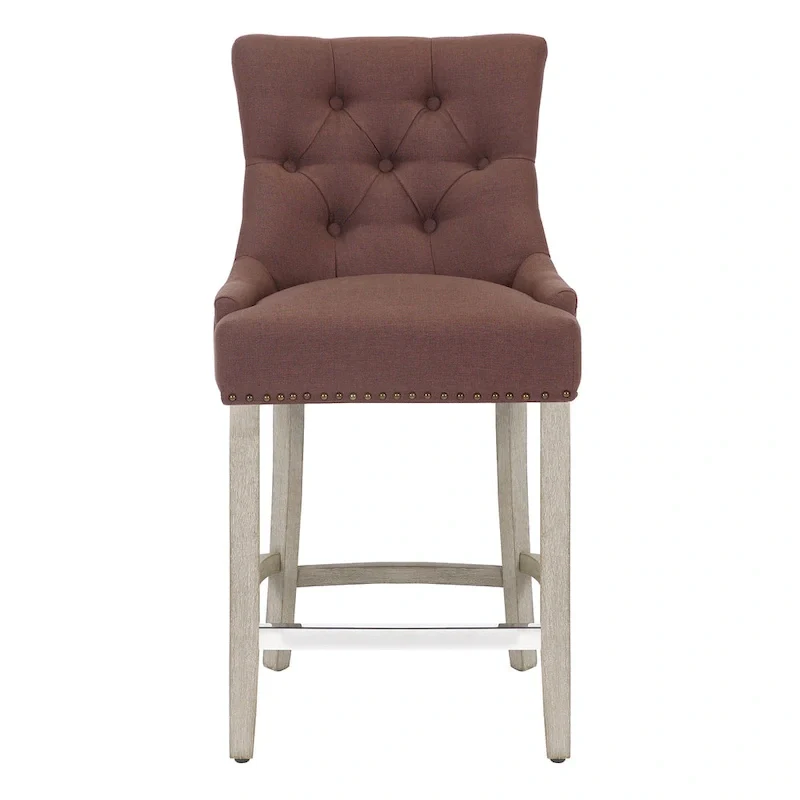 Carter 24 Upholstered Button Tufted Counter Bar Stool