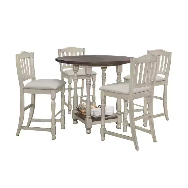 Home Design 5pc Ashley Dining Set Antique Gray