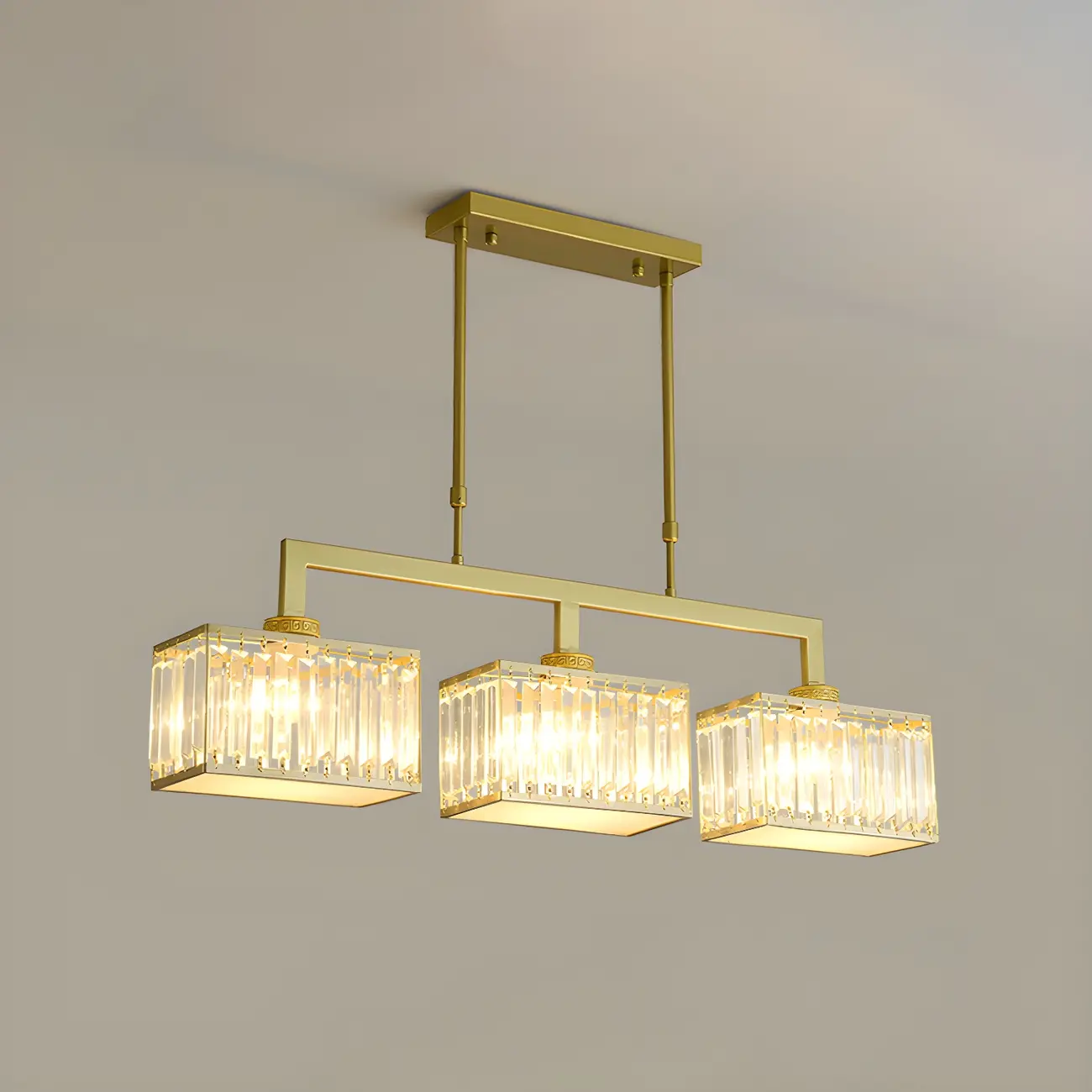 Kitchens Modern Crystal Gold Island Pendant Light