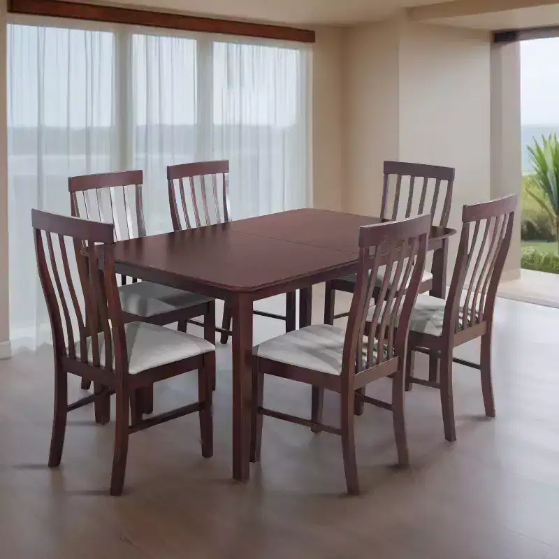 Home Design 7pc Jesse Dining Set Dark Brown