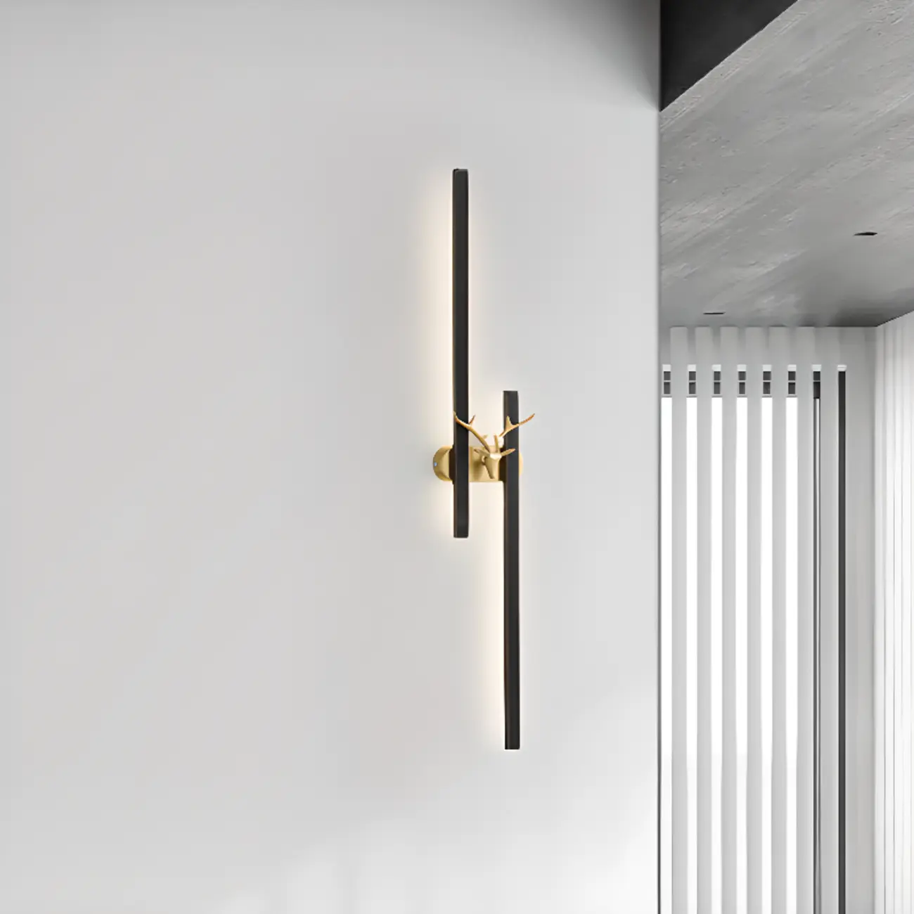 Modern Linear 2-Light LED Wall Sconce Dimmable for Indoor