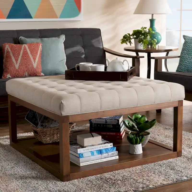 Carson Carrington Jularp Upholstered Cocktail Ottoman