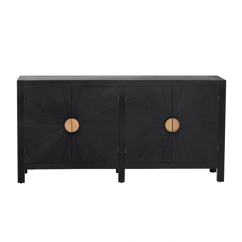 Ash Veneer 60 Sideboard Cabinet with Adjustable Shelves