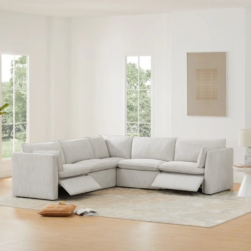 107W Power Reclining Sectional Sofa Couch