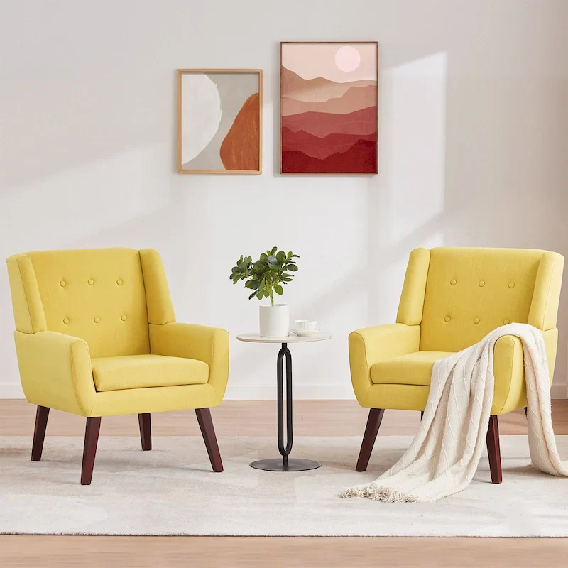 HUIMO Set of 2 Modern Tufted Accent Chair