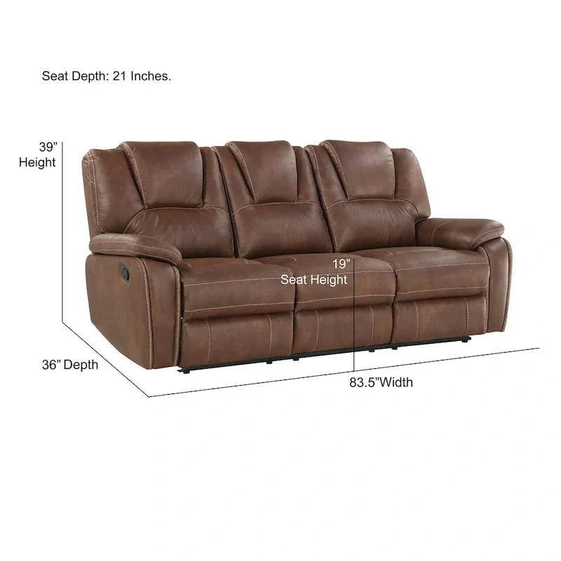 Steve Silver Kameryn Faux Leather Reclining 3-Piece Set