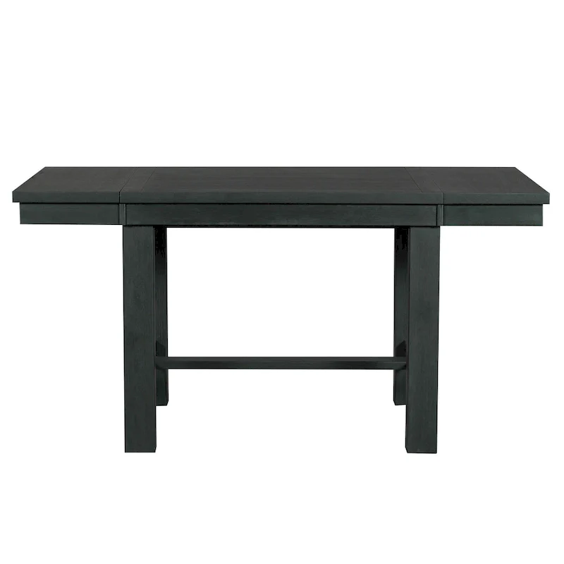 Black 6-Piece Wooden Dining Table Set with Extendable Table & 4 Chairs & Bench