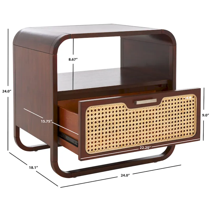 SAFAVIEH Yamilex 1-Drawer Nightstand (Fully Assembled)