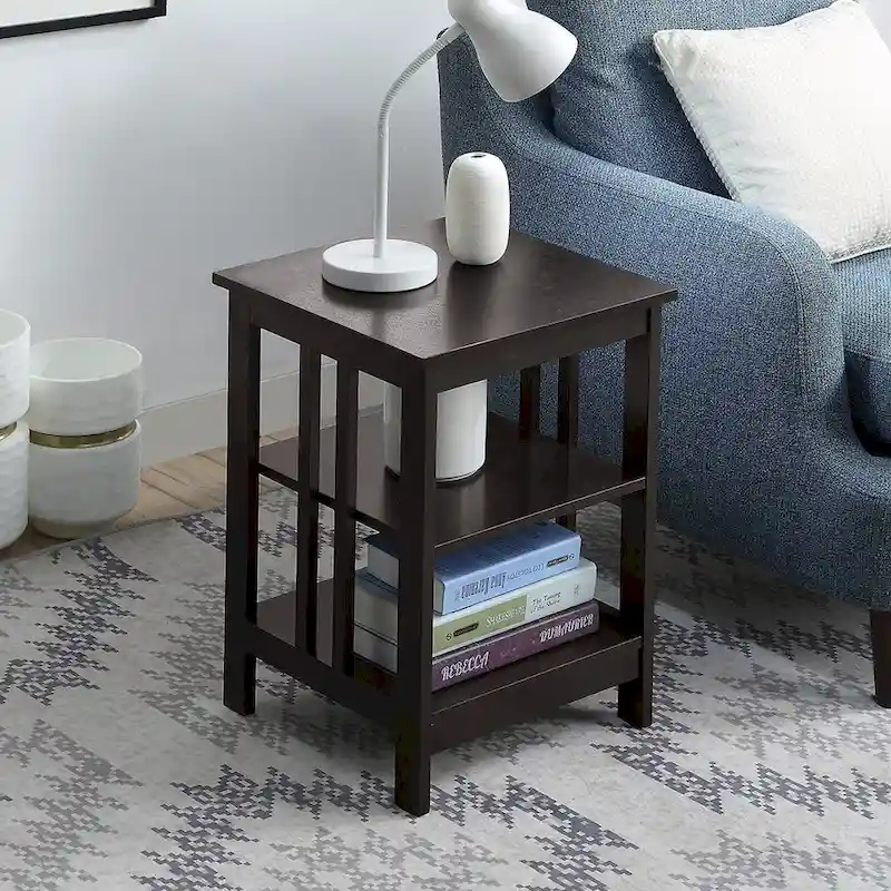 Convenience Concepts Mission End Table with Shelves