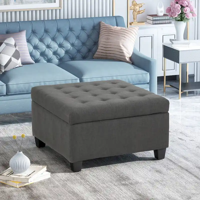 Upholstery Storage Ottoman Bench