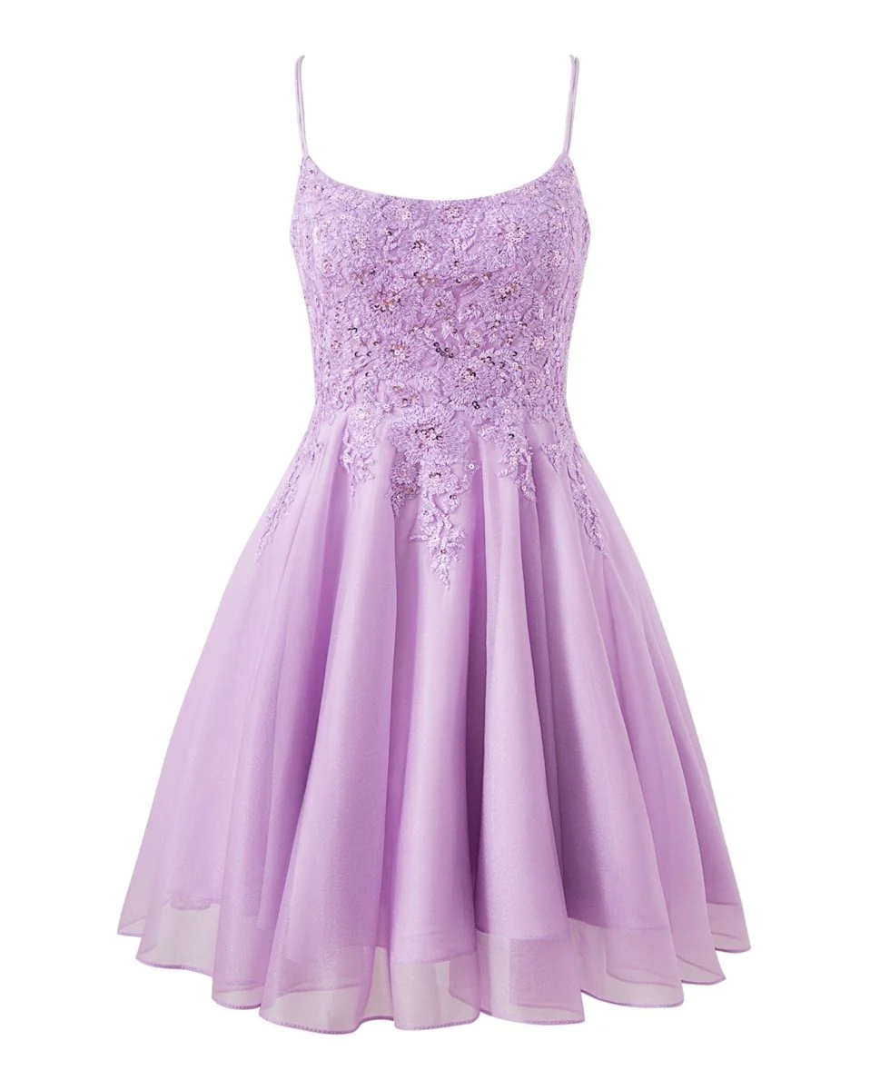 Navy Blue A-line Chiffon Short Homecoming Dress