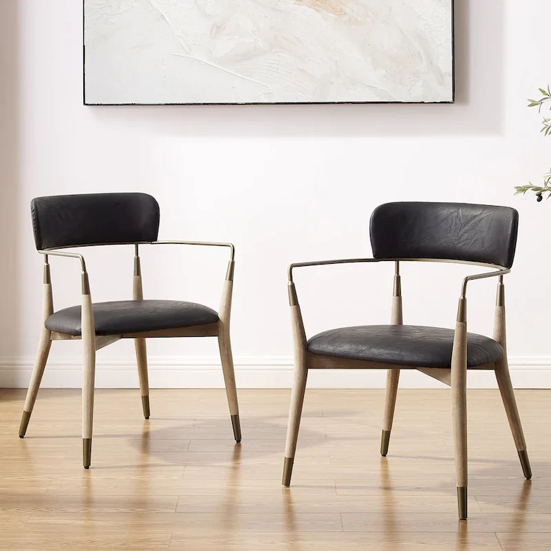 Mid-Century Solid Wood Accent Dining Chair