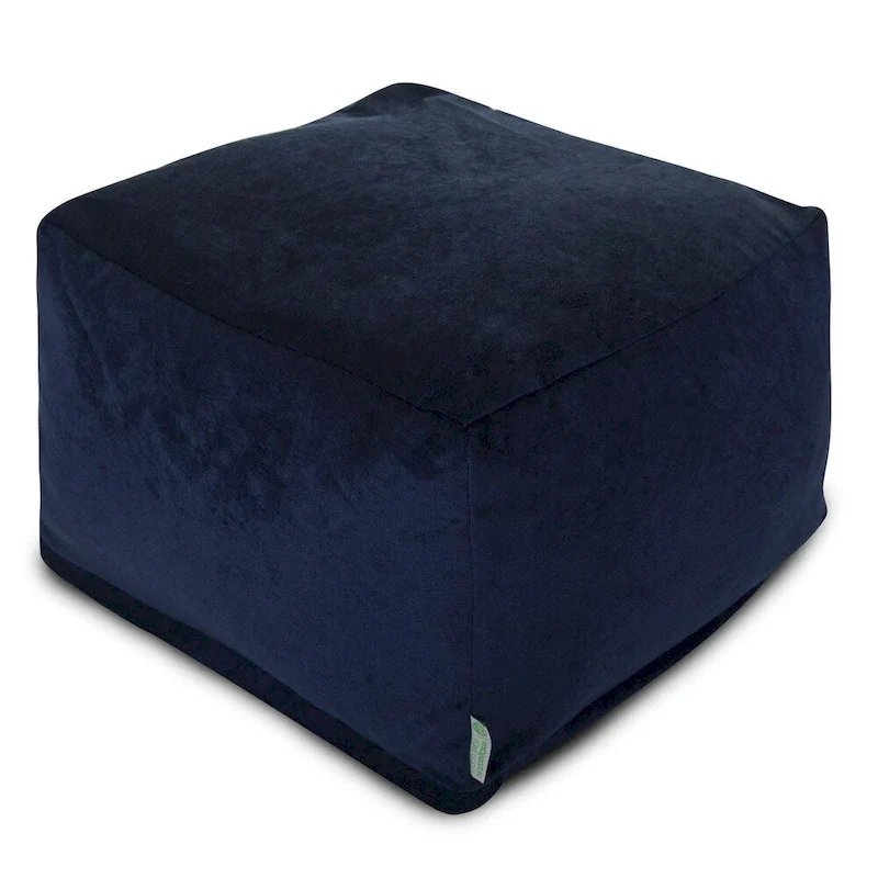 Velvet Pouf Ottoman – Round Footrest & Extra Seating