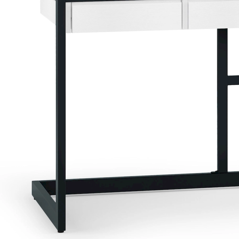 WYNDENHALL Cecilia Solid Acacia Wood Industrial Office Desk