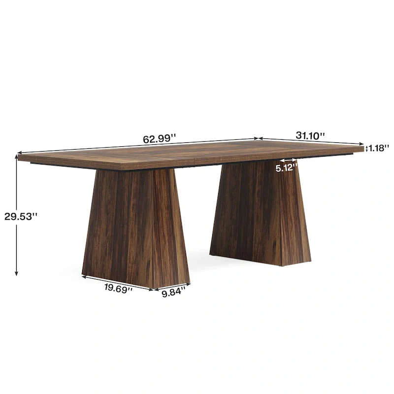 63 Inches Modern Executive Office Desk Large Computer Conference Table