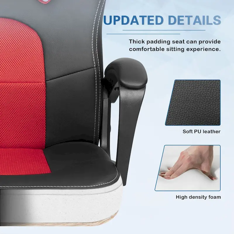 High Back Black Leather Office Gaming Chair