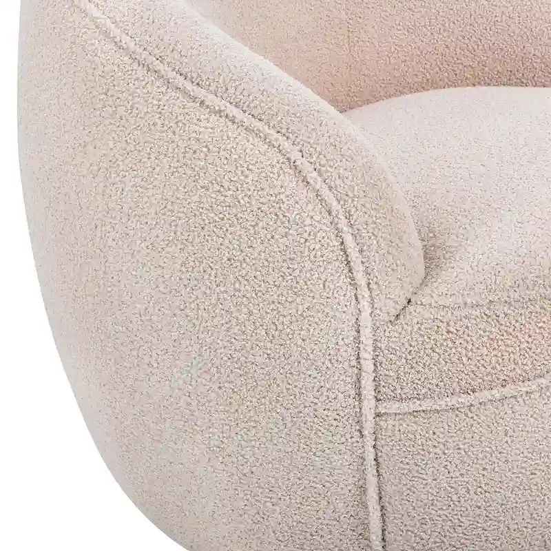Galleria 360 Swivel Teddy Sherpa Fabric Barrel Chair
