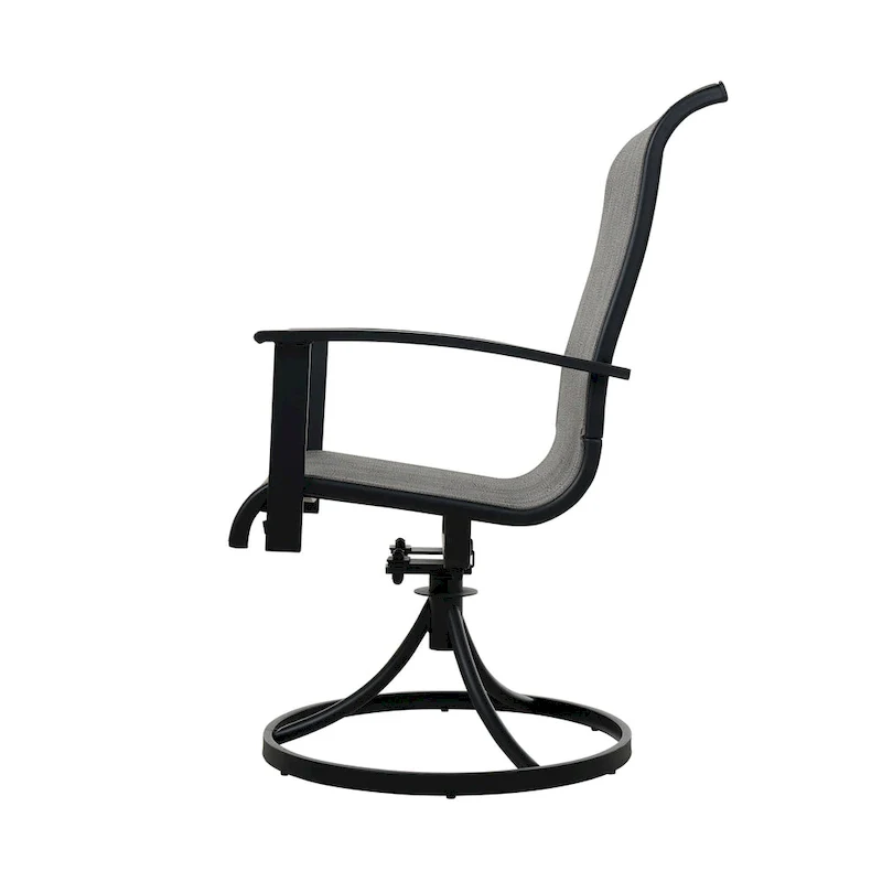 Teslin Iron Frame Swivel Dining Chair (Set of 2)