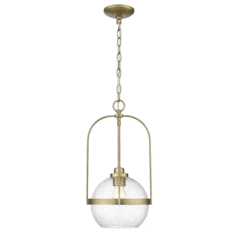 Devonshire 1-light Pendant w/ Clear Seeded Glass