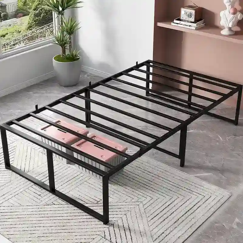 14 inch Tall Heavy Duty Metal Full Bed Mattress Frame