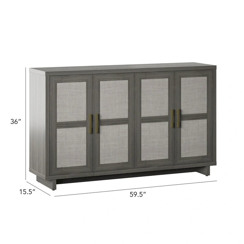 Coastal Sideboard with Linen Inspired Accents