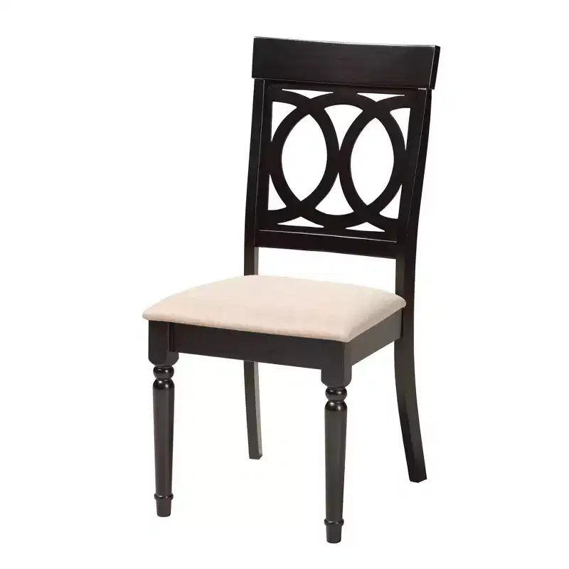 Baxton Studio Velia Modern Fabric Wood Dining Set