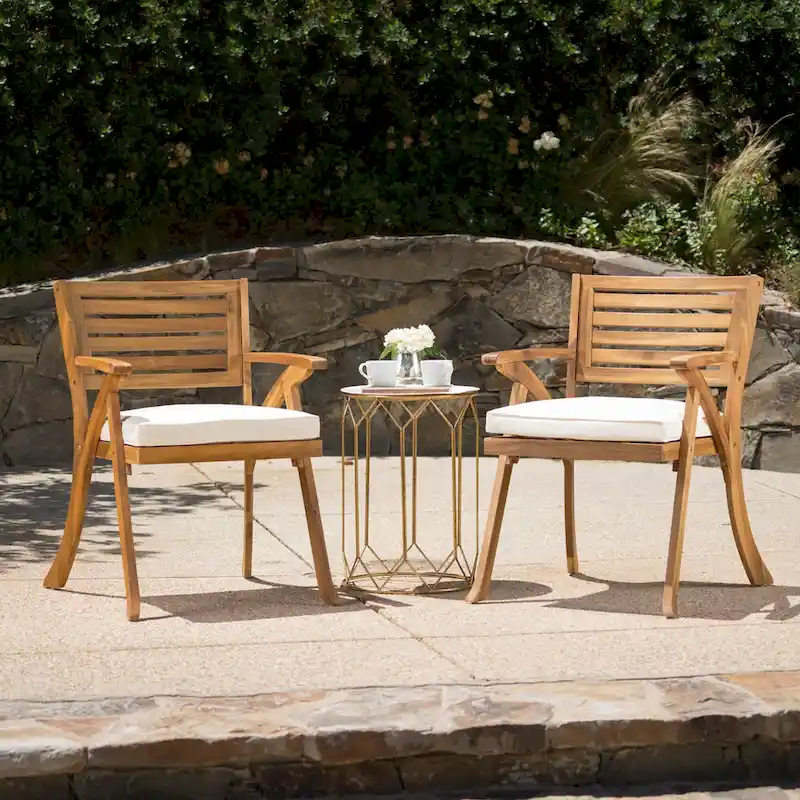 Outdoor Hermosa KD Wood Dining Chair(Set of 2)