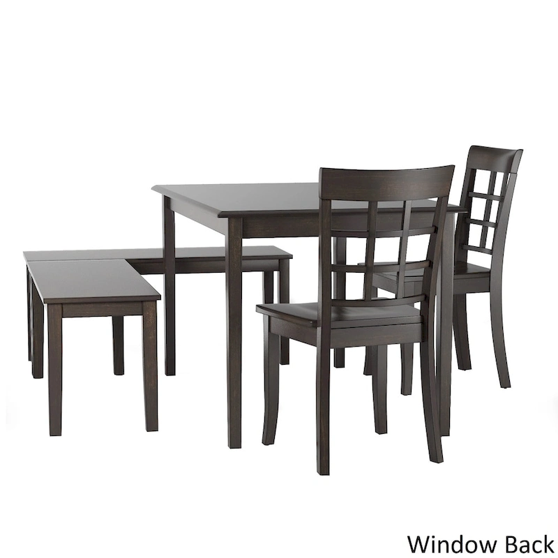 Wilmington II Rectangular Antique Black Breakfast Nook Set by iNSPIRE Q Classic