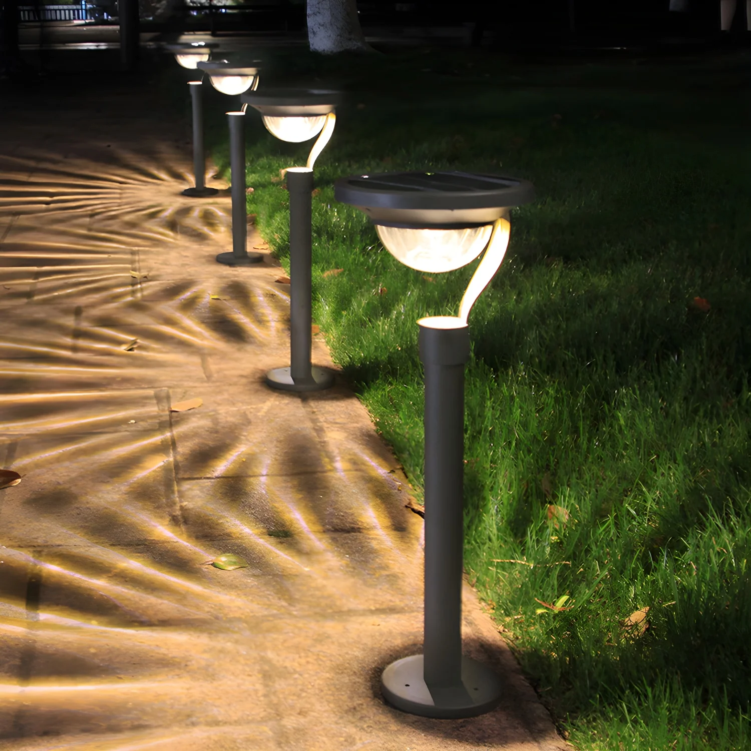 Modern Solar Hemisphere Clear Shade Landscape Lighting