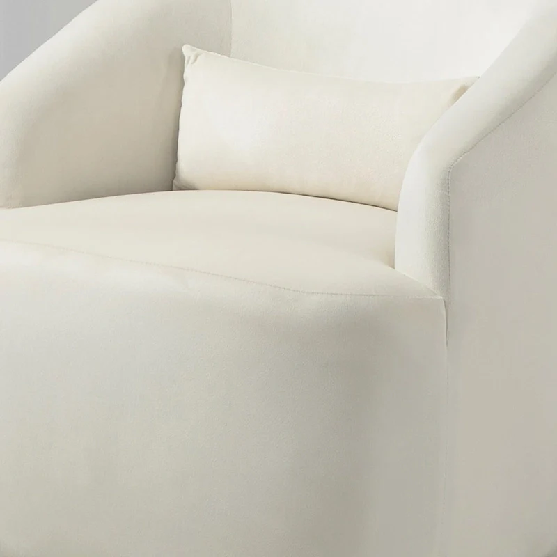 Modern Velvet Upholstered Swivel Accent Chair