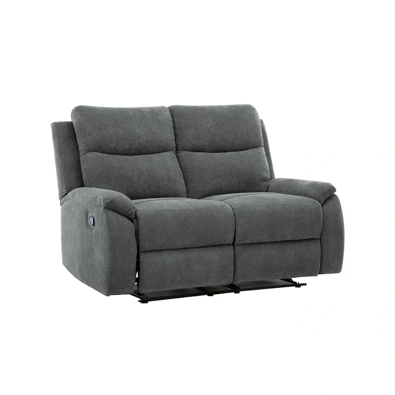 Transitional Fabric Living Room Reclining Loveseat
